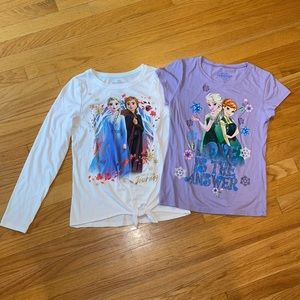Disney Frozen Girls Shirts Size XL (14/16) bundle of 2
